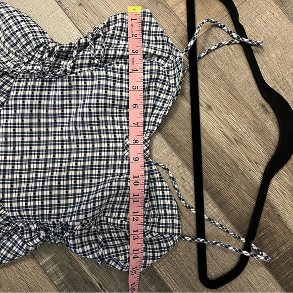 Betsey Johnson Blue and White gingham Mini Dress size S EUC - Picture 12 of 12